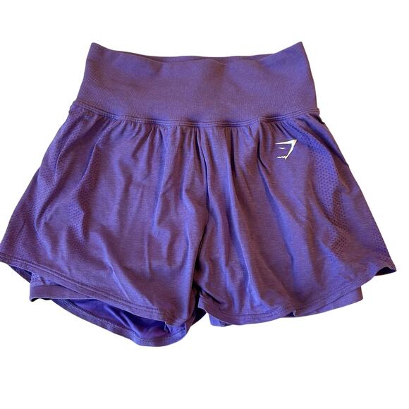 Gymshark Vital 2 in 1 Womens Shorts Sz Medium purple - Picture 1 of 7